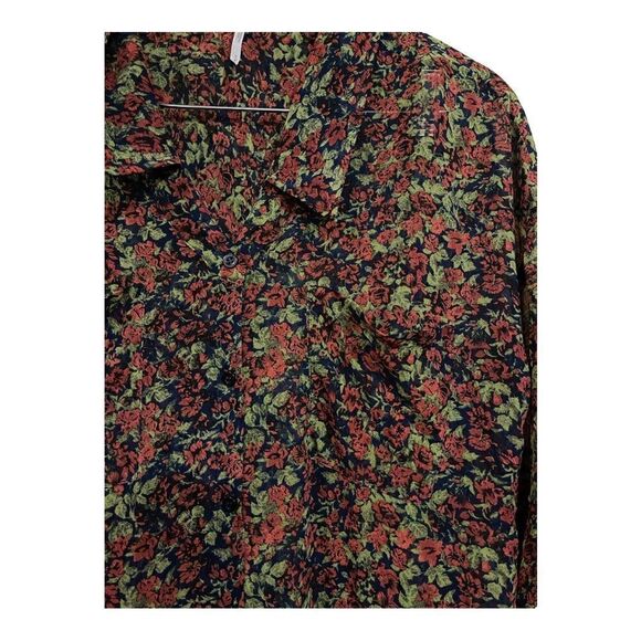 Free People Floral Sheer Button Down Women Small - Picture 6 of 6